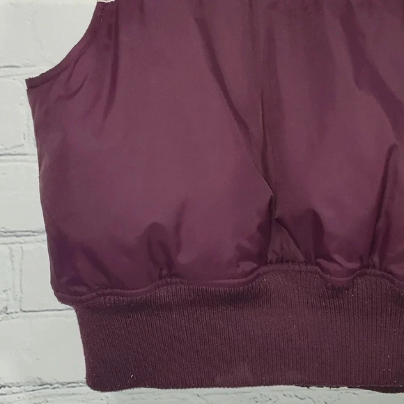 Maurice’s Women's Maroon Crop Vest with Stripes Size L - Picture 8 of 12